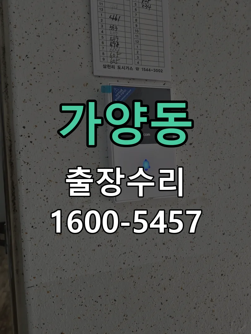 가양동 현장 도착 후 상태 확인