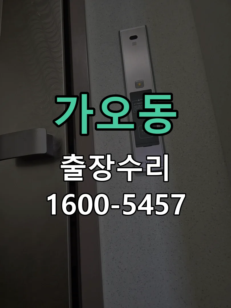 가오동 잠금장치 동작 확인