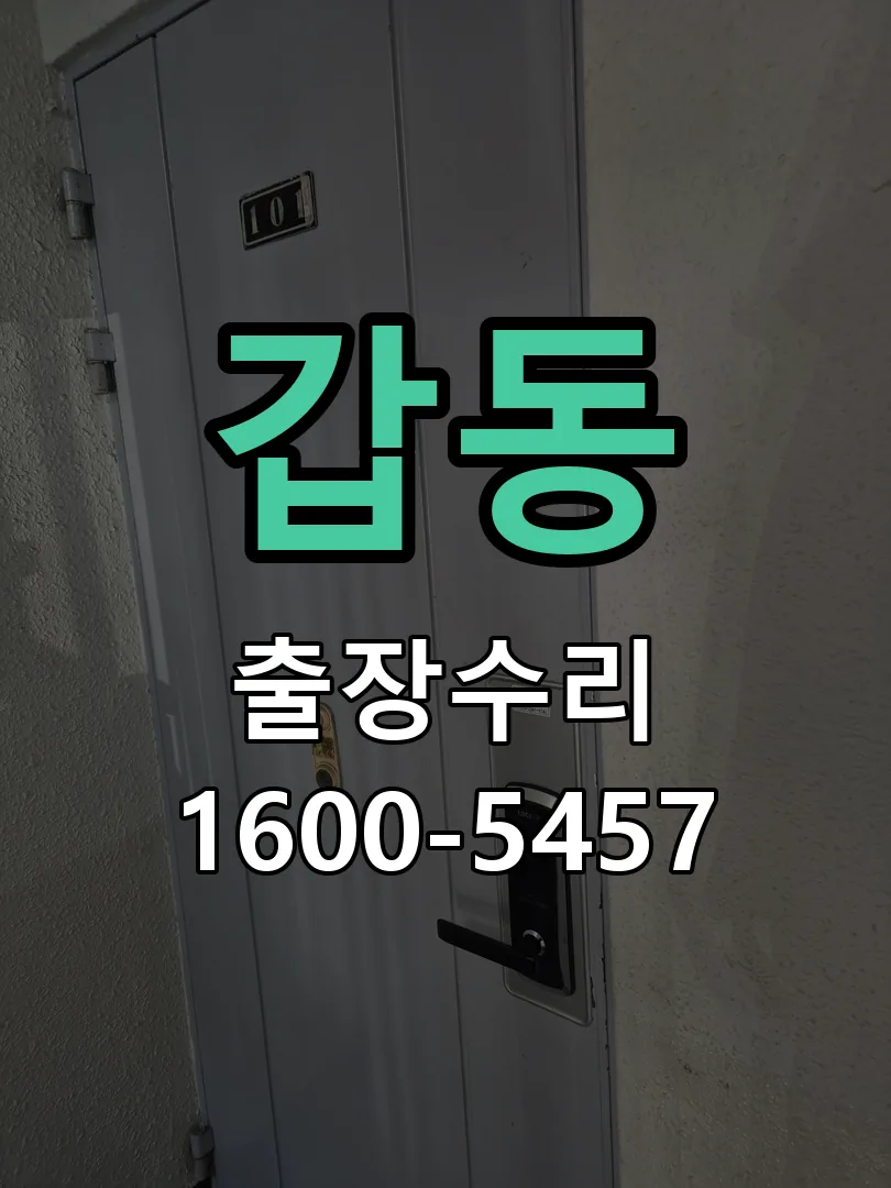 갑동 현장 도착 후 상태 확인