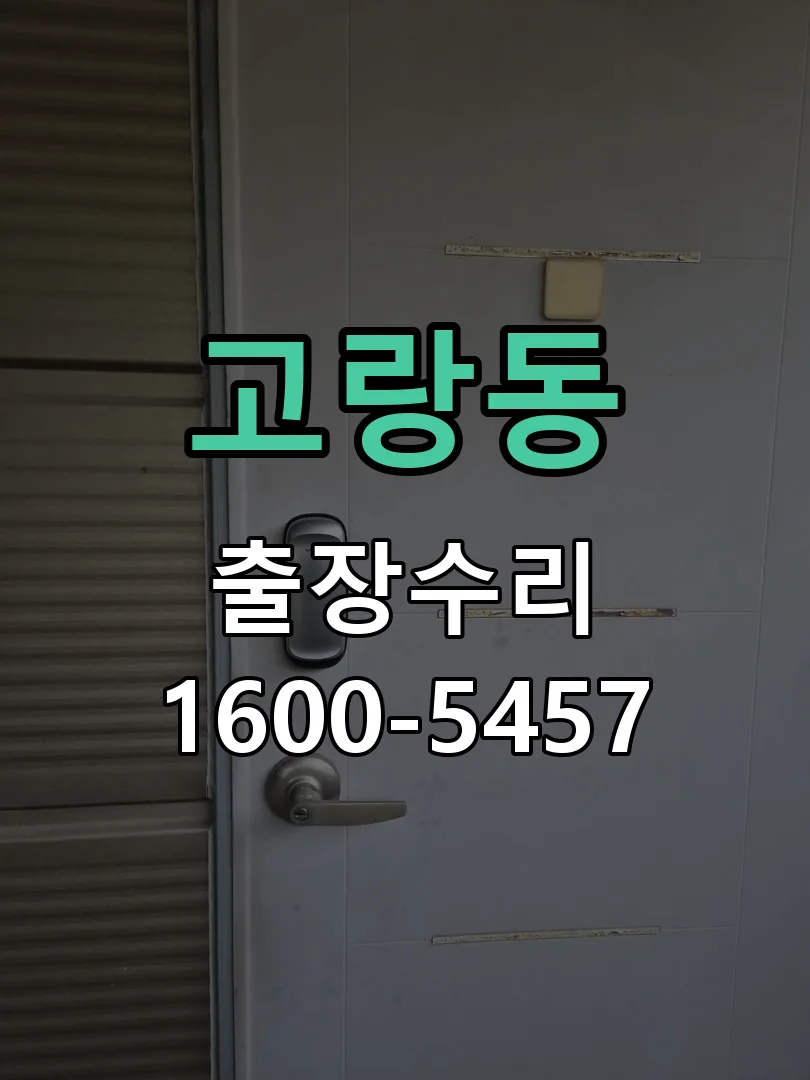 고랑동 현장 도착 후 상태 확인