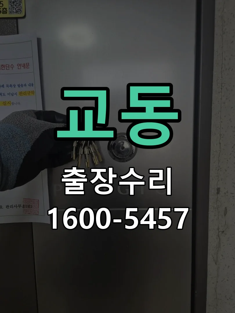 교동 현장 도착 후 상태 확인