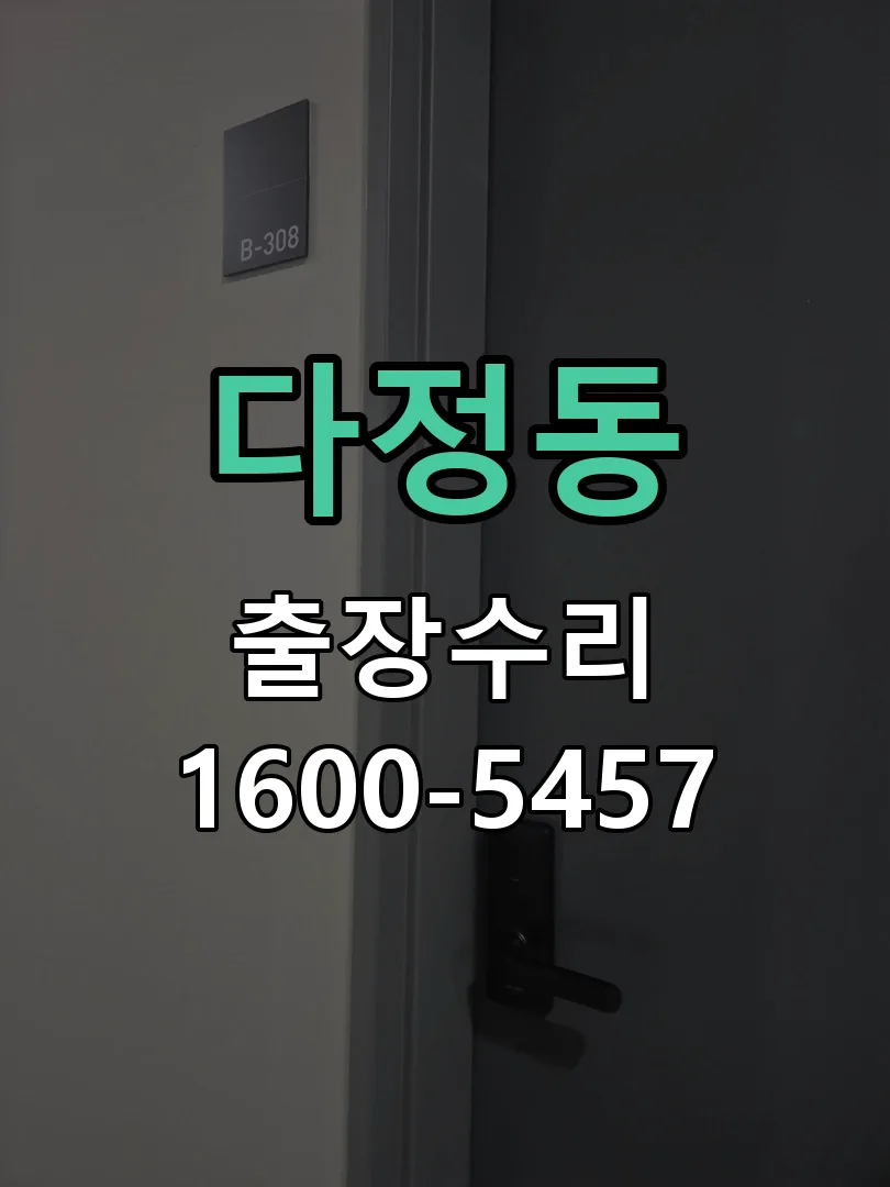다정동 도어락 열쇠 출장 수리