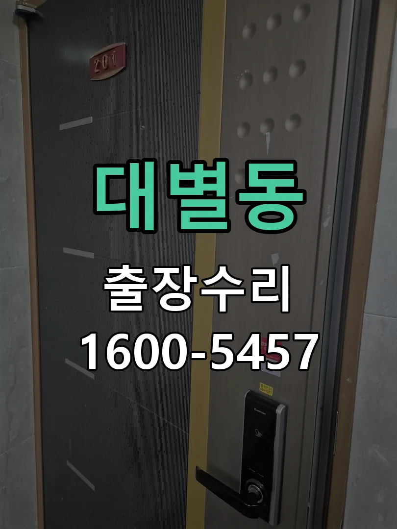 대별동 잠금장치 동작 확인