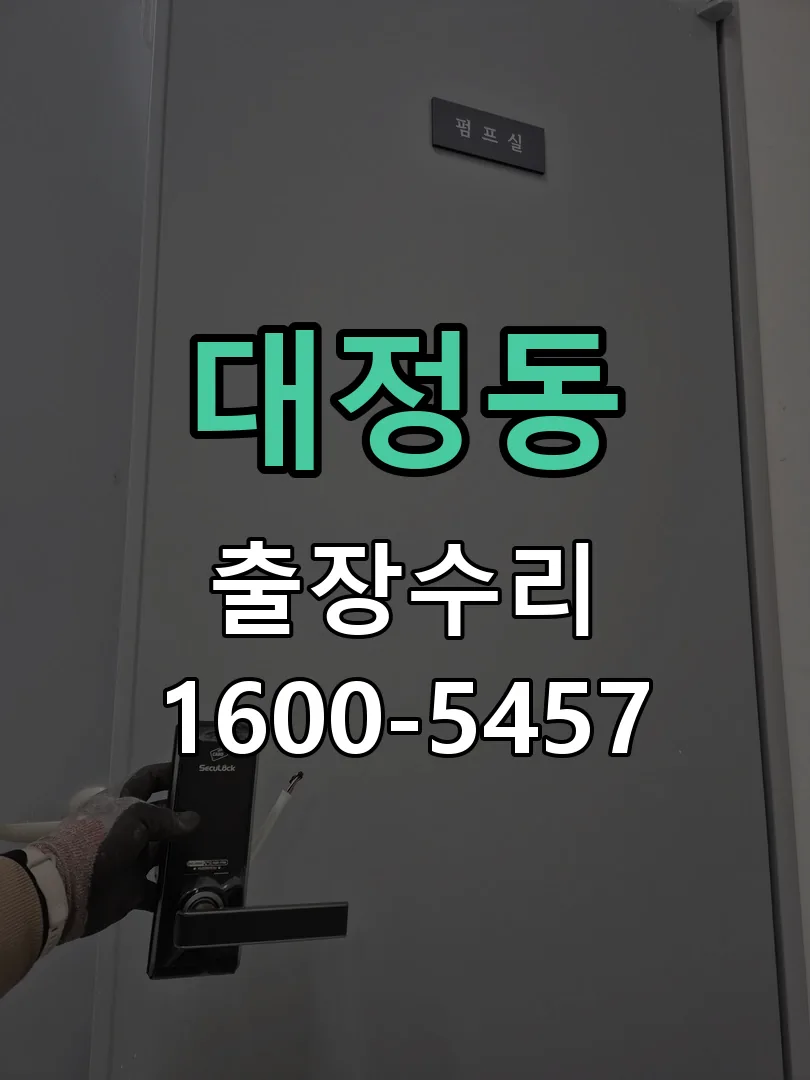 대정동 잠금장치 동작 확인