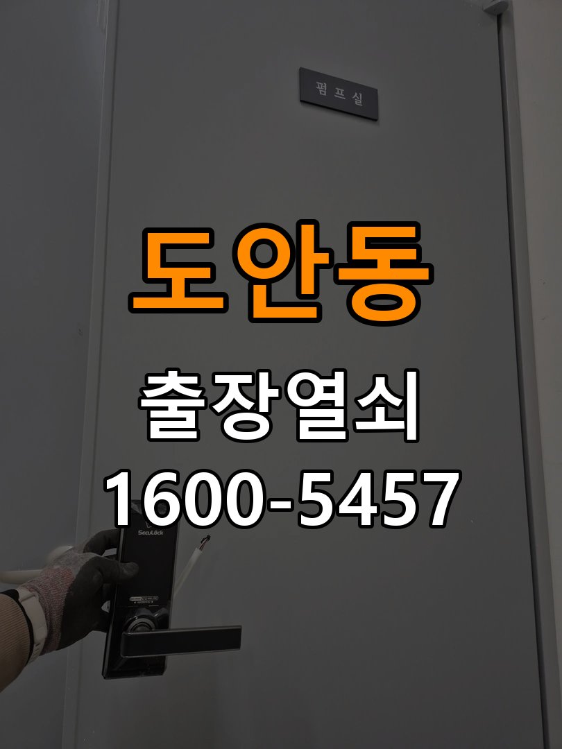 도안동열쇠 복도식 아파트 도어락 무음모드 해제 및 작동 이상 체크 참고 사진 1