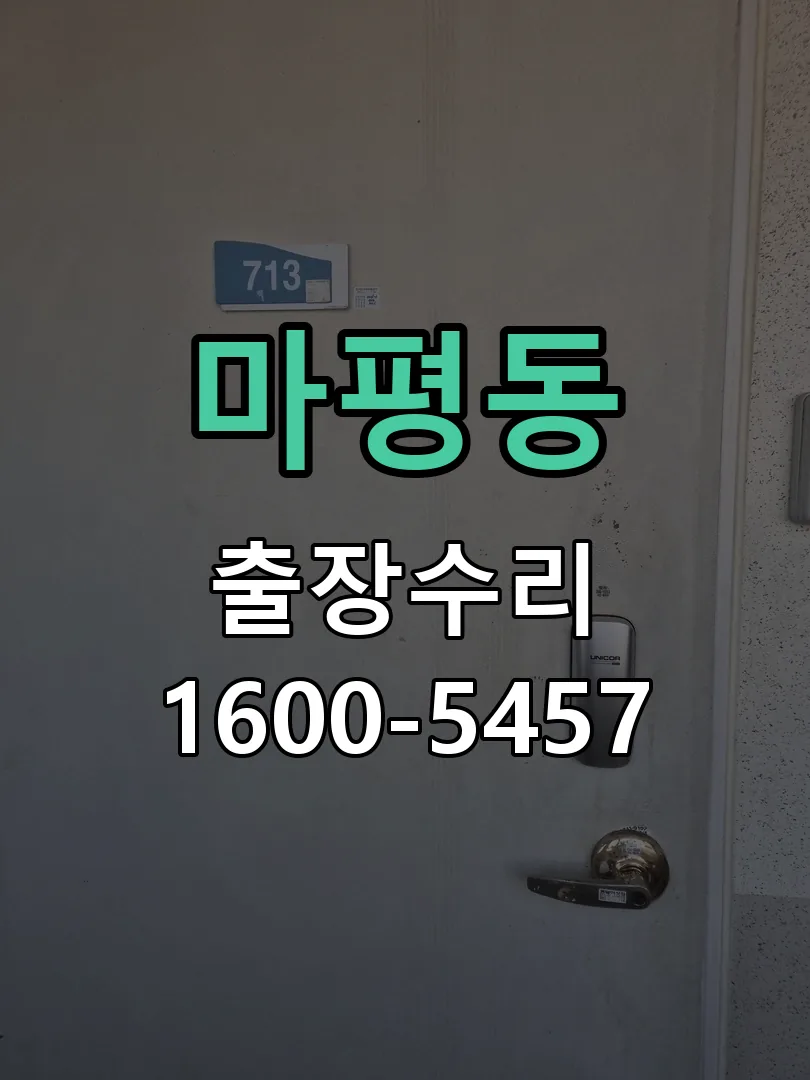 마평동 도어락 열쇠 출장 수리