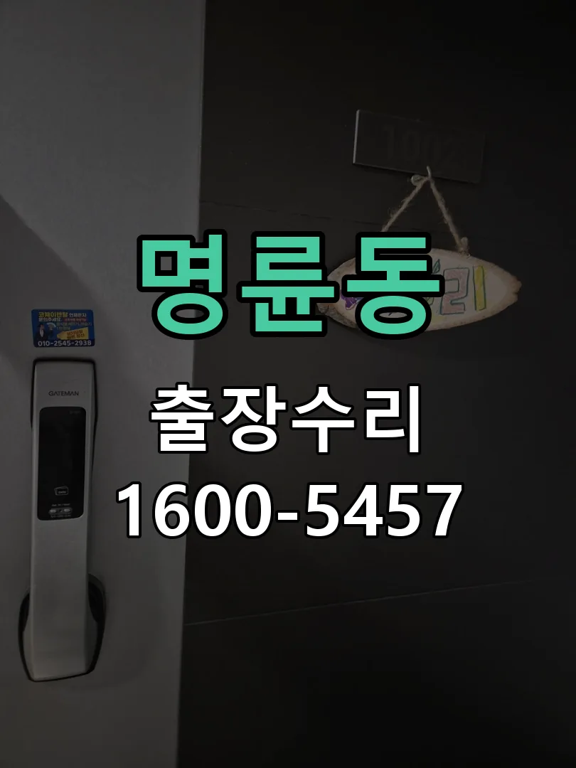 명륜동 도어락 열쇠 출장 수리