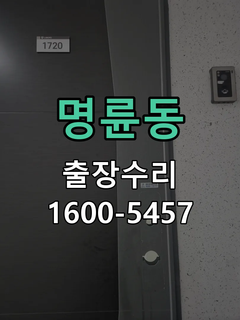 명륜동 현장 도착 후 상태 확인