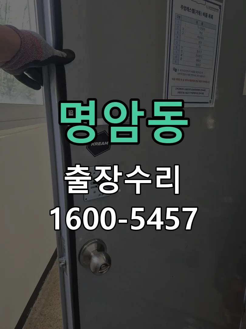명암동 잠금장치 동작 확인