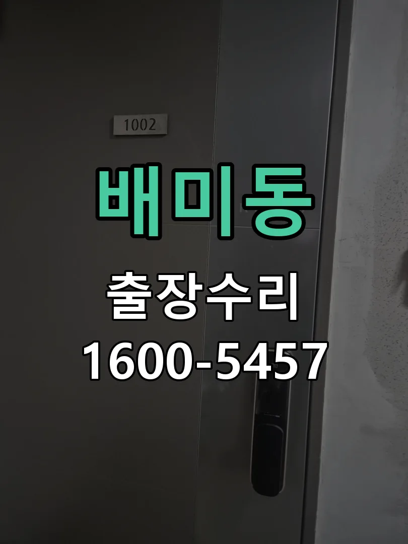 배미동 잠금장치 동작 확인