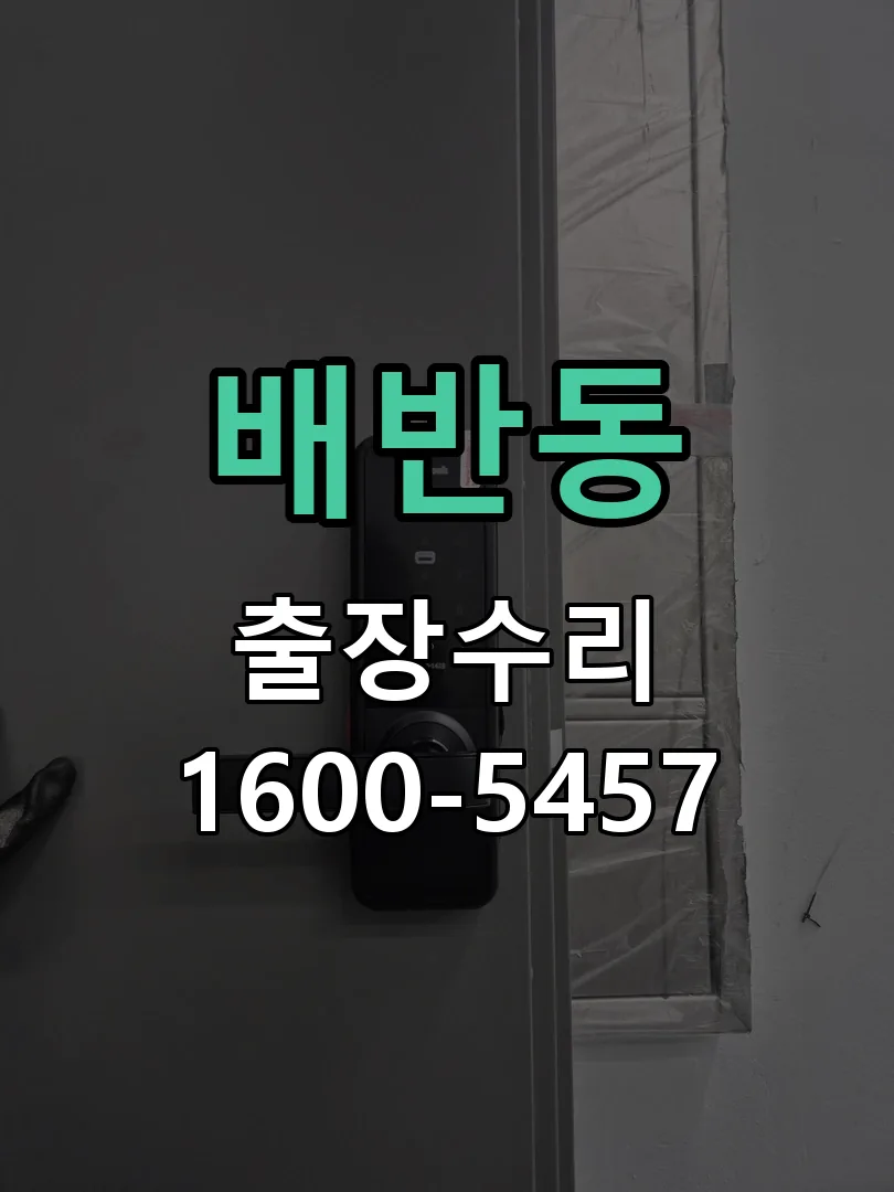 배반동 도어락 열쇠 출장 수리