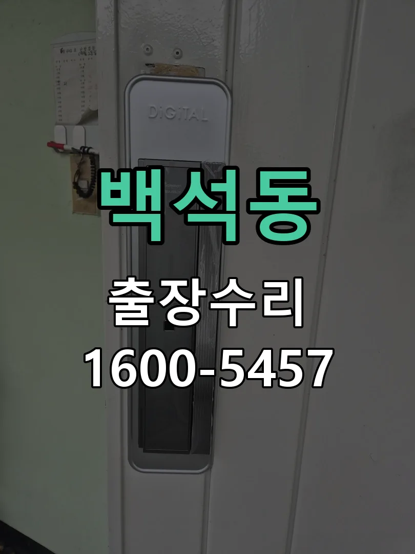 백석동 현장 도착 후 상태 확인