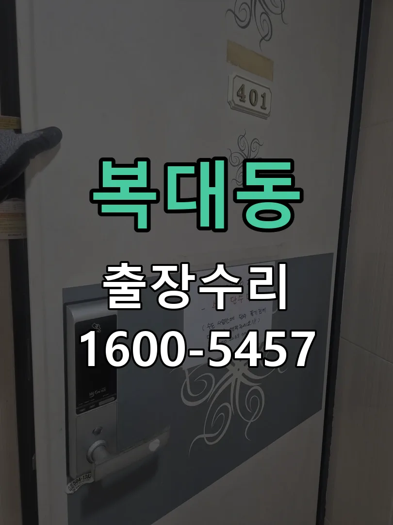 복대동 잠금장치 동작 확인