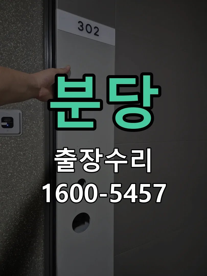 분당 잠금장치 동작 확인