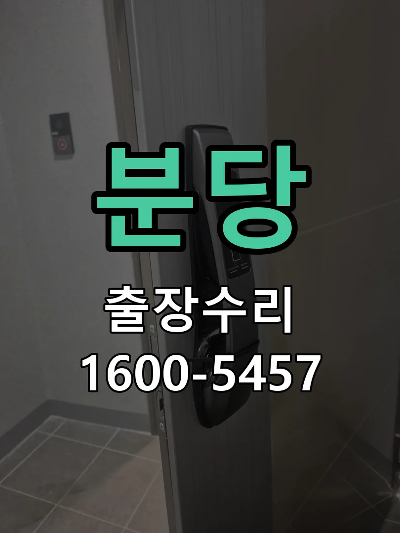 분당 도어락 열쇠 출장 수리