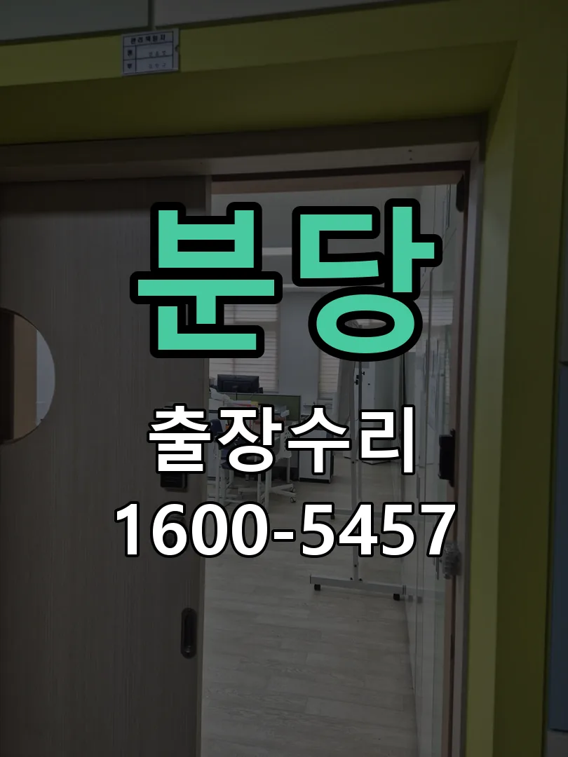 분당 잠금장치 동작 확인