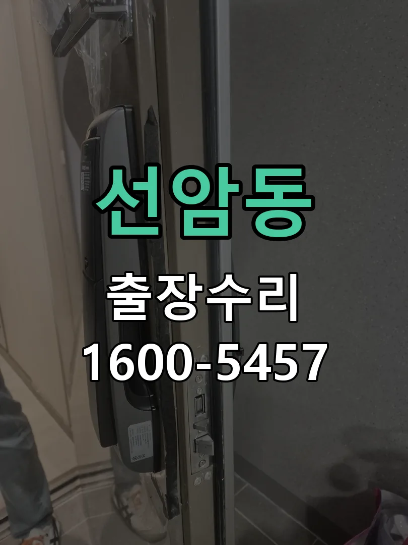 선암동 현장 도착 후 상태 확인