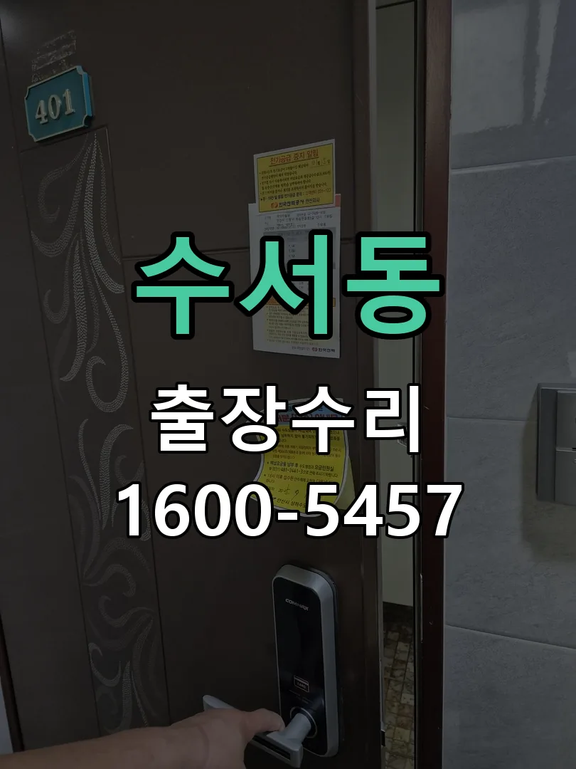 수서동 현장 도착 후 상태 확인