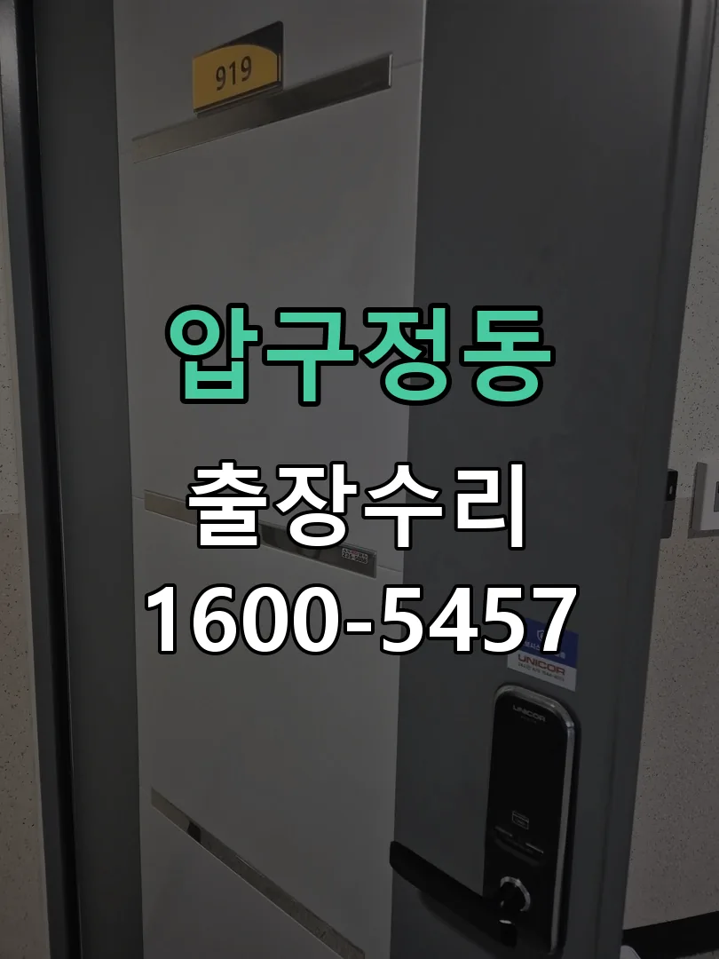 압구정동 도어락 열쇠 출장 수리