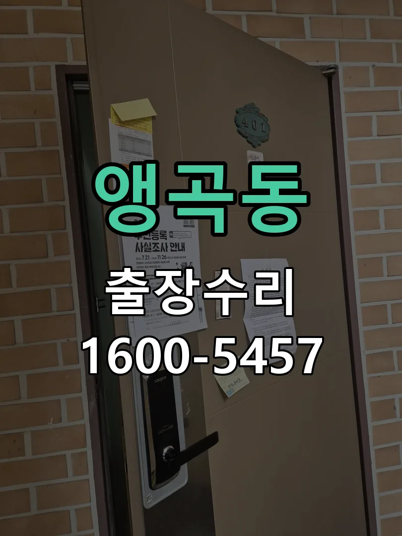 앵곡동 도어락 열쇠 출장 수리