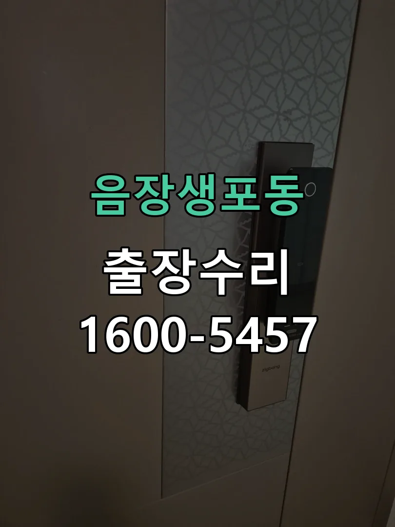 음장생포동 잠금장치 동작 확인