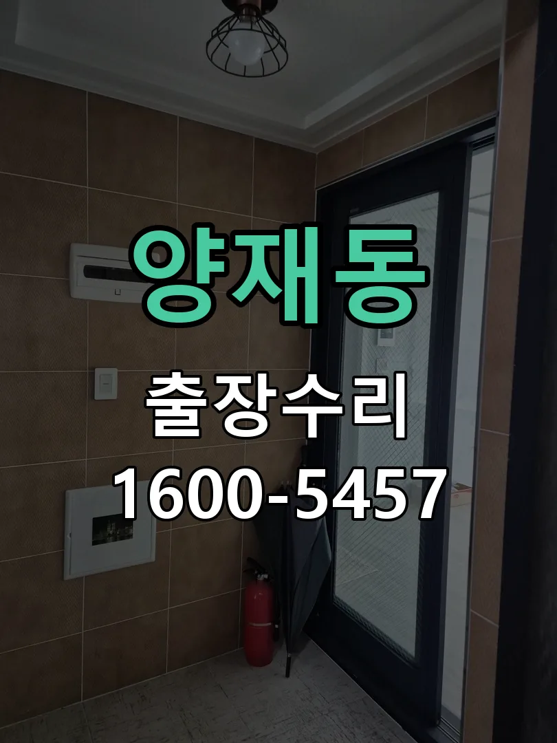 양재동 현장 도착 후 상태 확인