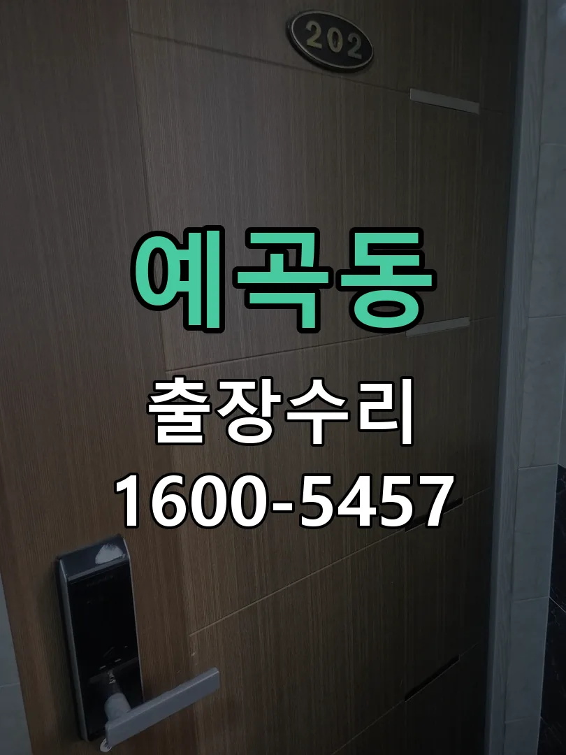 예곡동 도어락 열쇠 출장 수리