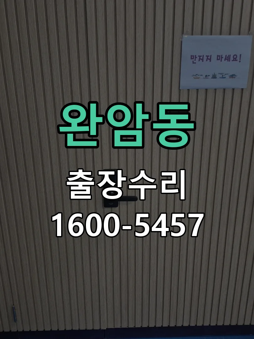 완암동 현장 도착 후 상태 확인