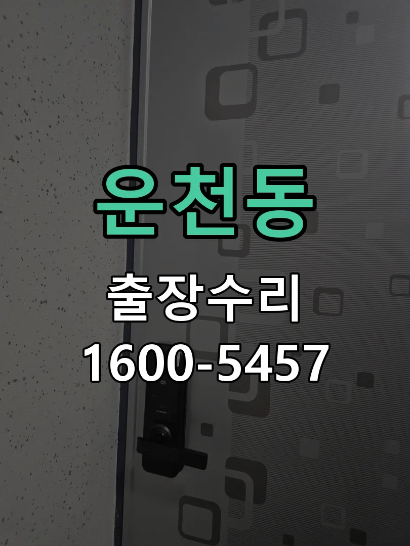 운천동 도어락 열쇠 출장 수리