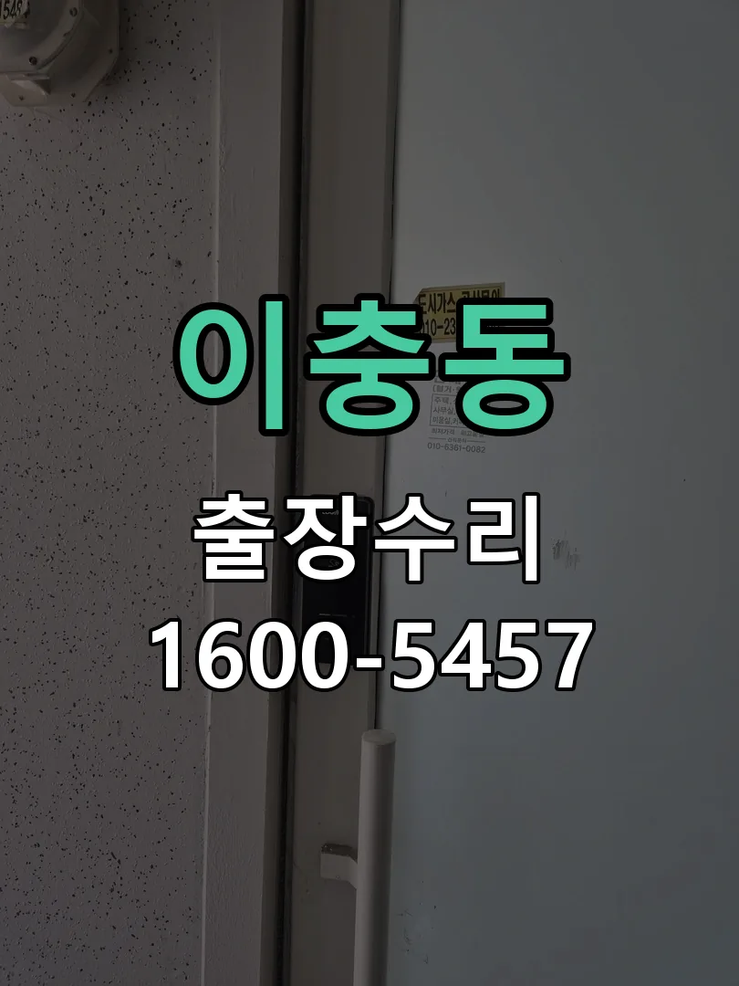 이충동 현장 도착 후 상태 확인