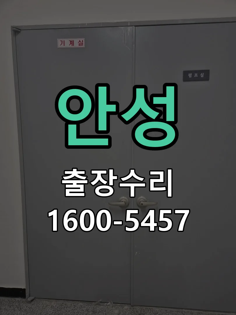안성 현장 도착 후 상태 확인