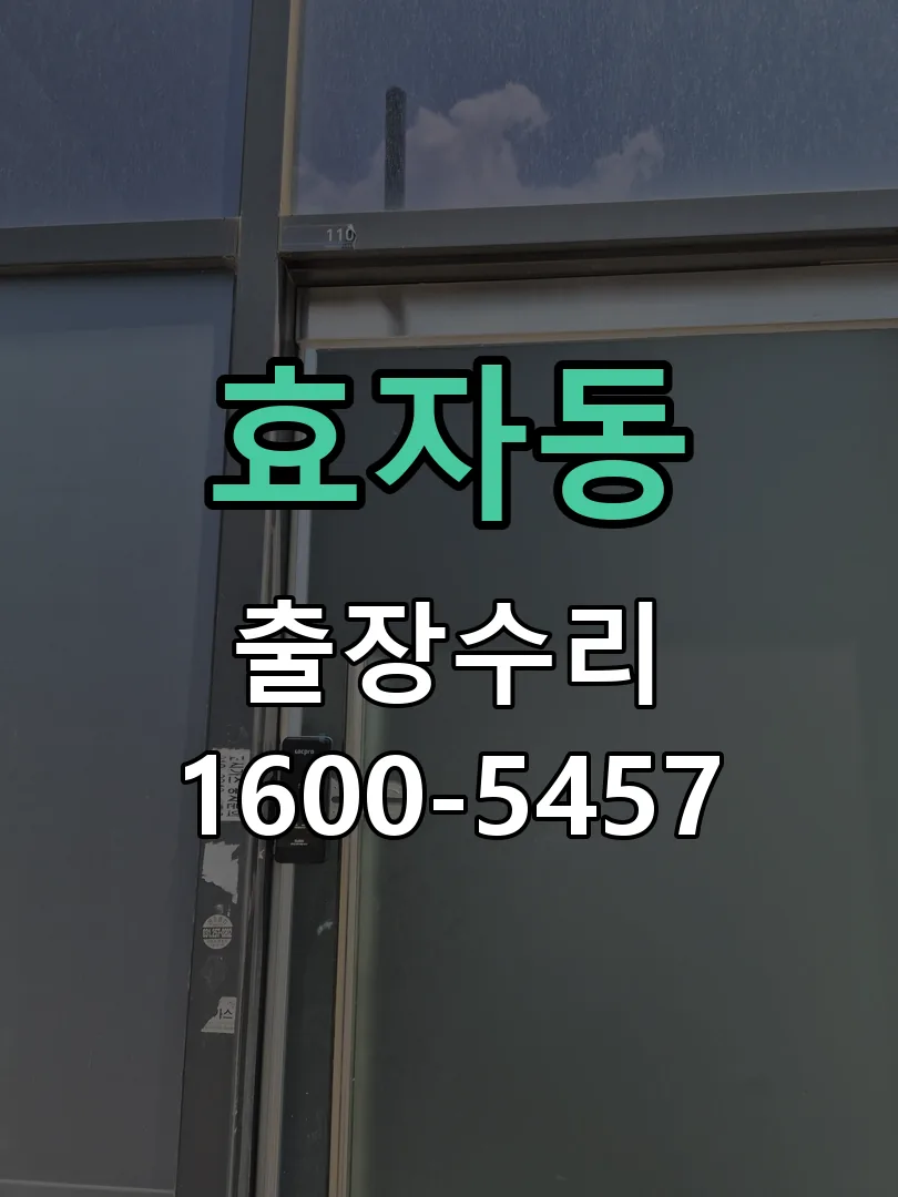 효자동 잠금장치 동작 확인