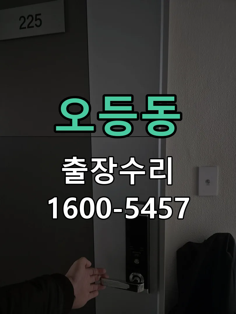 오등동 현장 도착 후 상태 확인