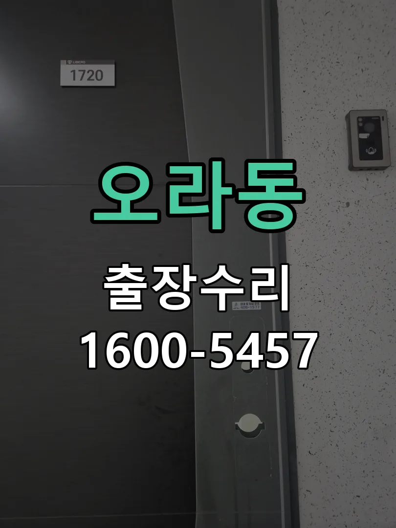 오라동 현장 도착 후 상태 확인