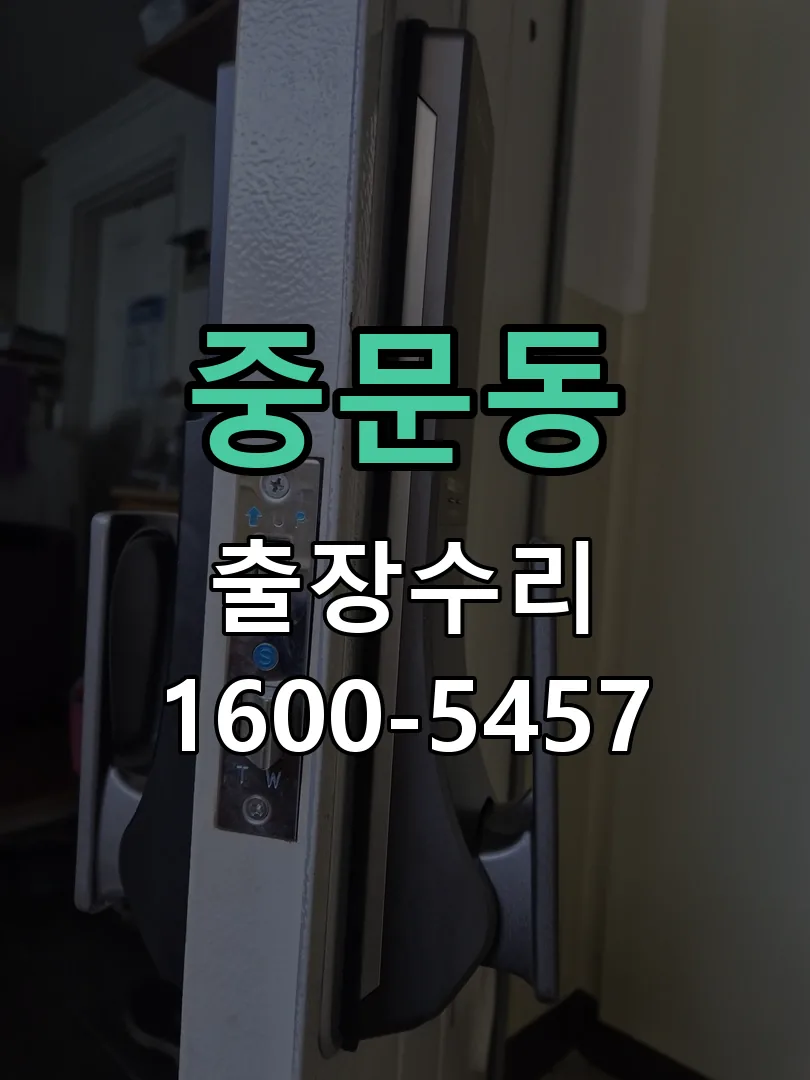 중문동 잠금장치 동작 확인