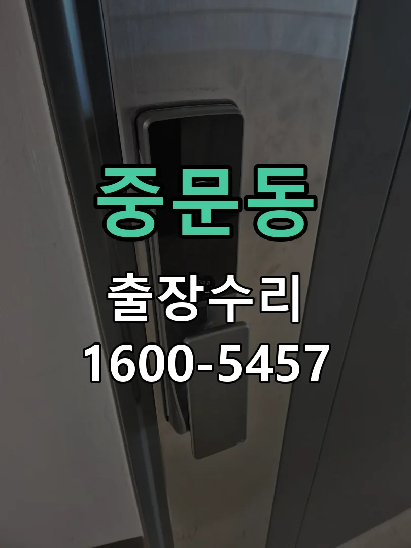 중문동 교체 작업 진행