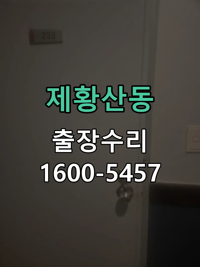 제황산동 잠금장치 동작 확인