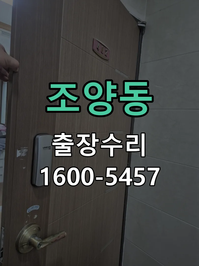 조양동 잠금장치 동작 확인