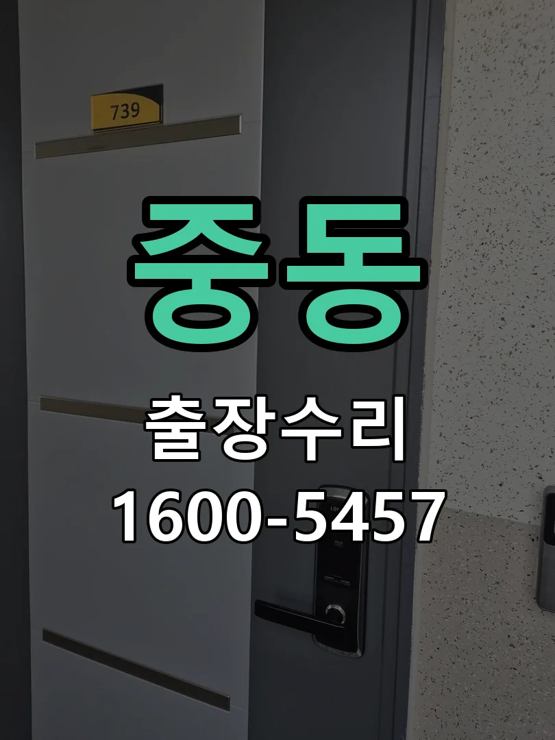 중동 잠금장치 동작 확인