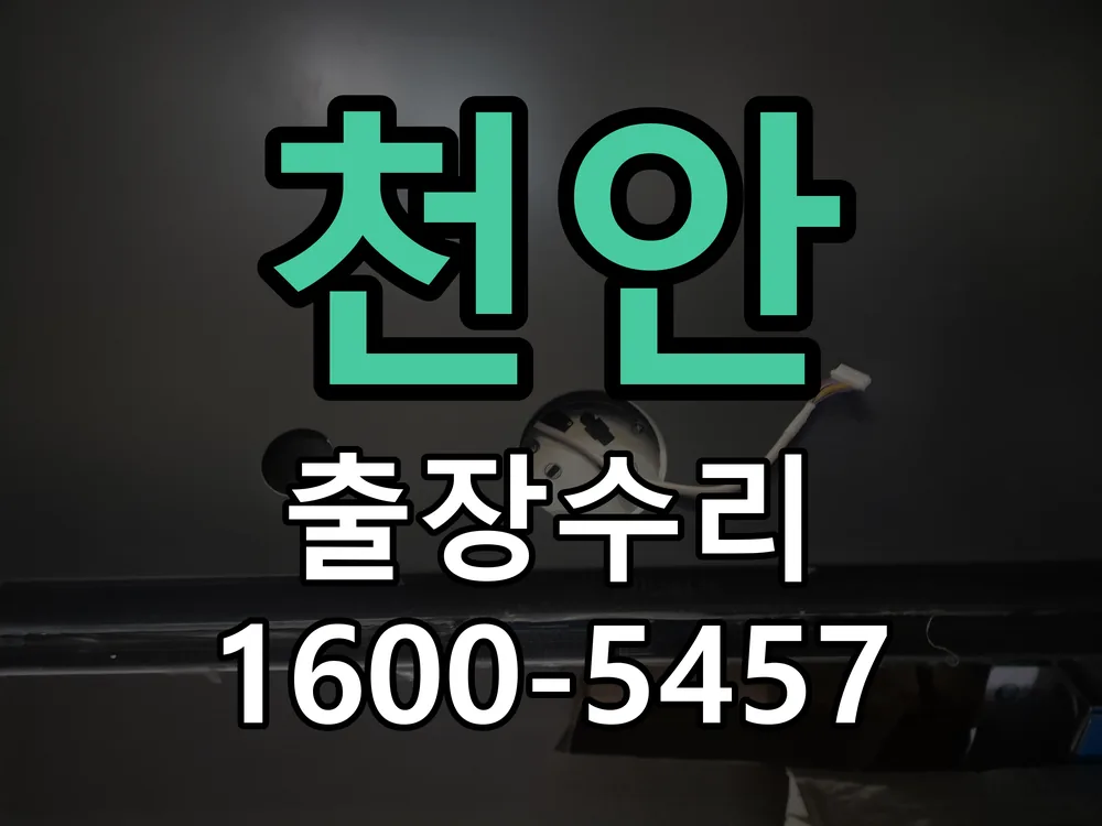 천안 현장 도착 후 상태 확인
