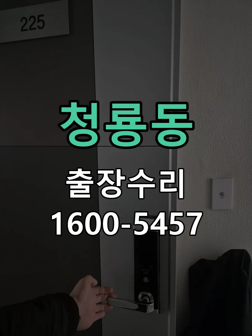 청룡동 현장 도착 후 상태 확인