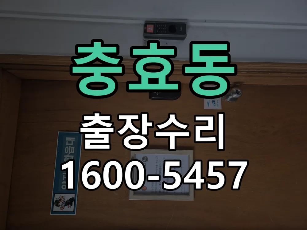 충효동 잠금장치 동작 확인
