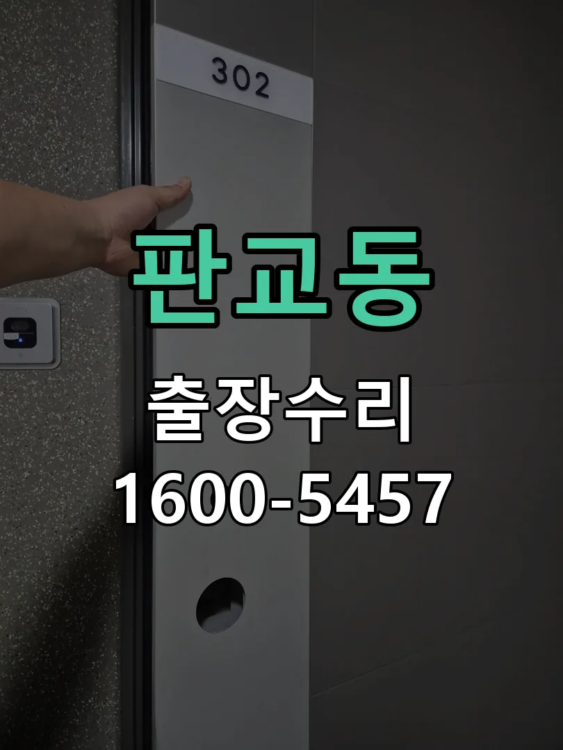 판교동 도어락 열쇠 출장 수리