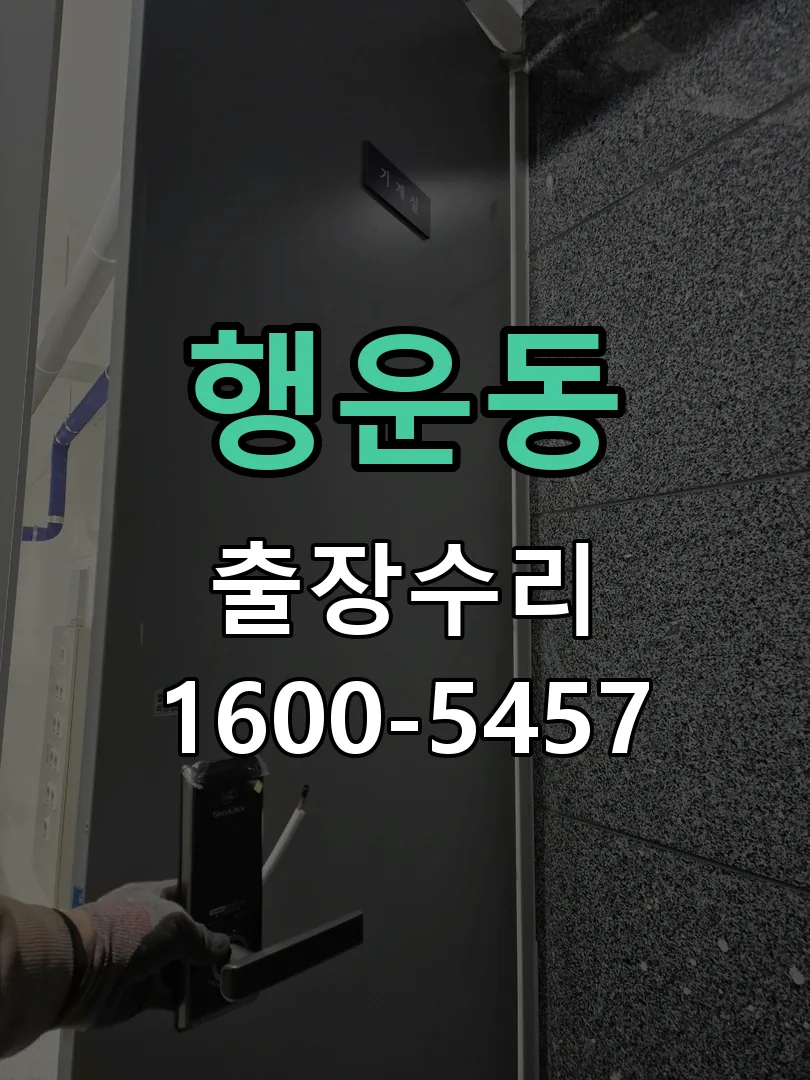 행운동 잠금장치 동작 확인