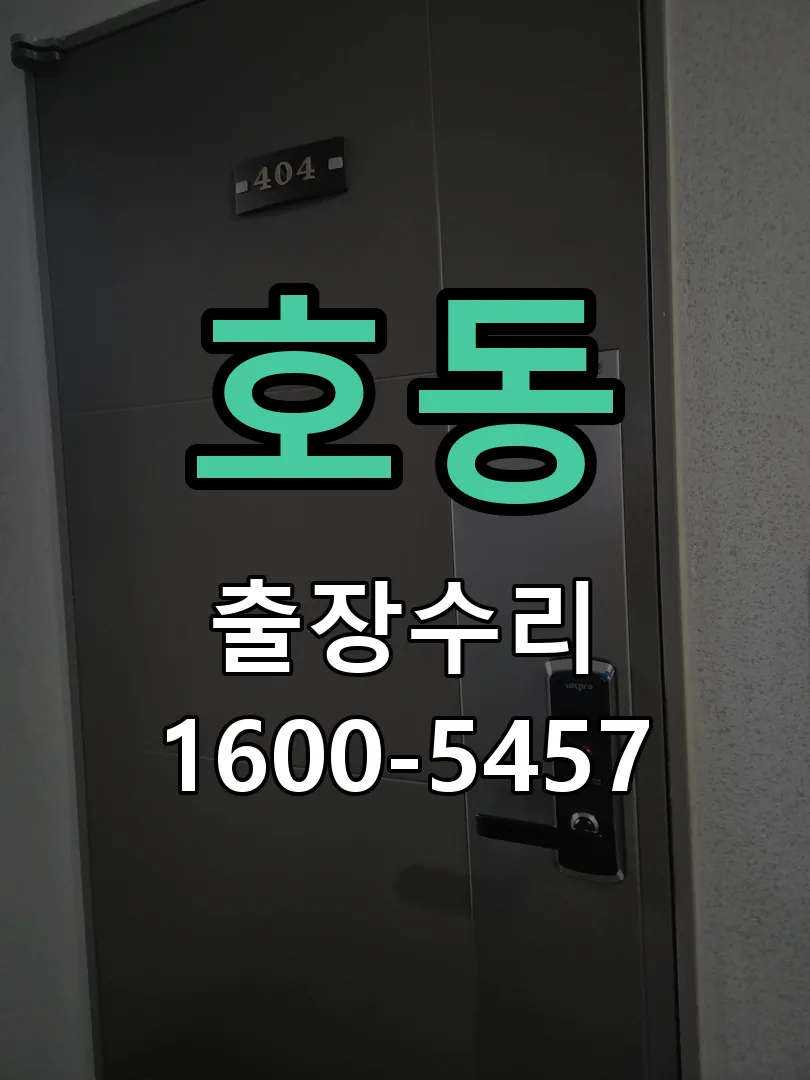 호동 현장 도착 후 상태 확인